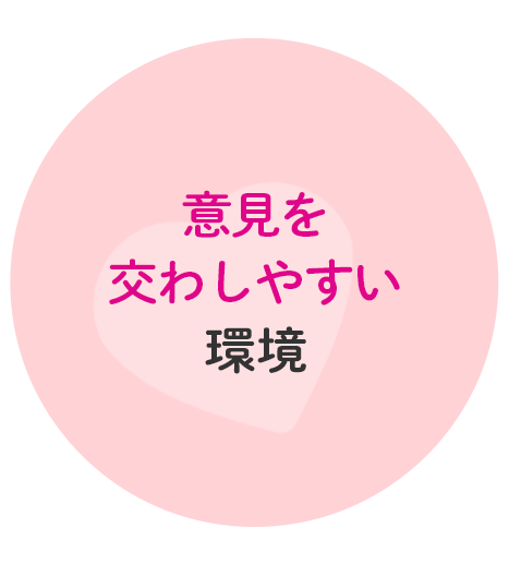 意見を交わしやすい環境